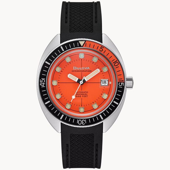 Bulova Oceanographer Automatic Rubber Mens Watch - Picture 1 of 3